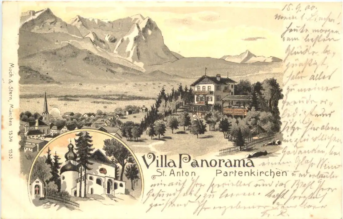 St. Anton Partenkirchen - Villa Panorama - Moch & Stern - Litho -725788