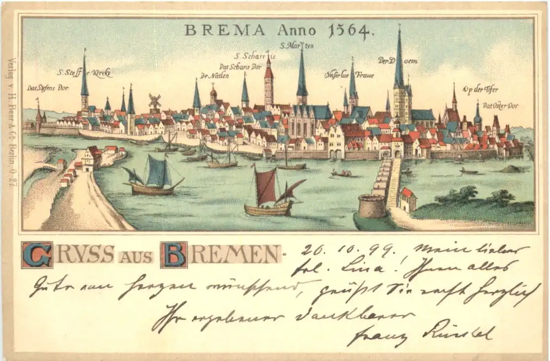 Gruss aus Bremen anno 1564 - Litho -725794