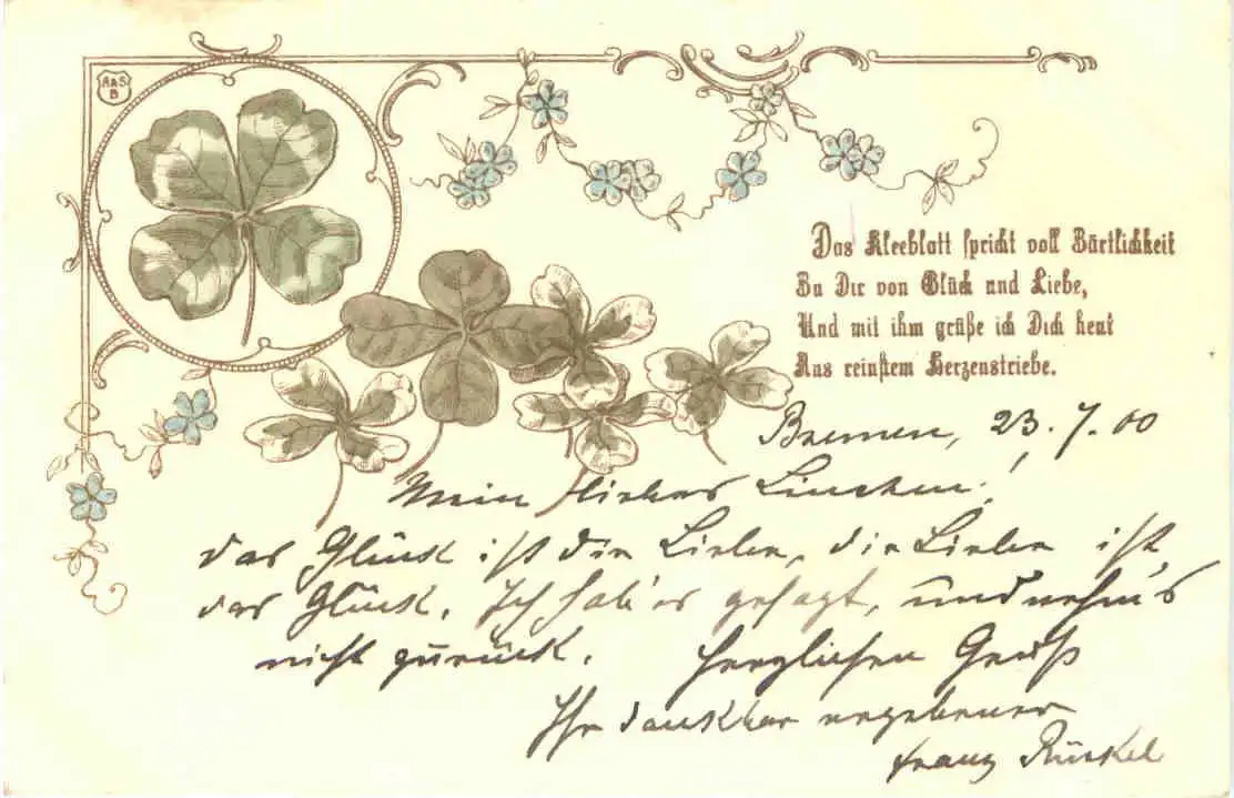 Glückwunsch Kleeblatt -725940