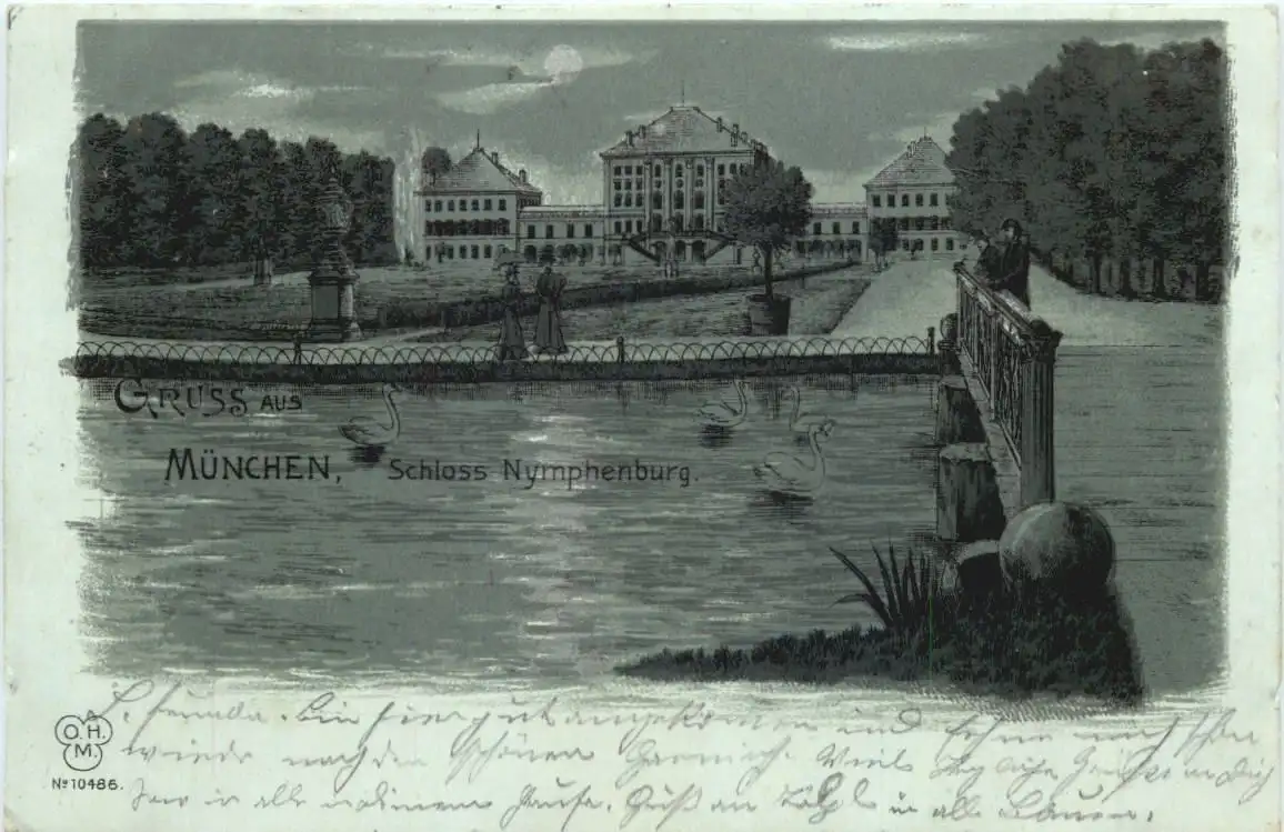 Gruss aus München - Schloss Nymphenburg - Litho -725858