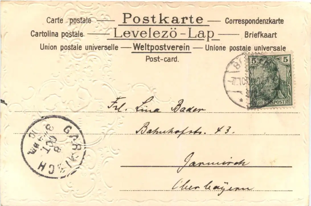 Sei mir Wohl - Prägekarte -725878