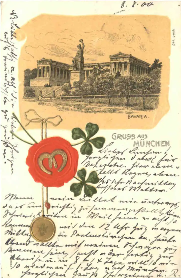 Gruss aus München - Litho - Prägekarte -725898