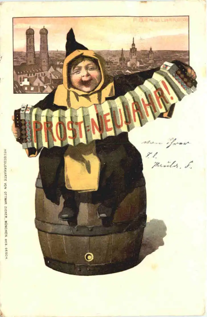 München - Prosit Neujahr - Litho -726006