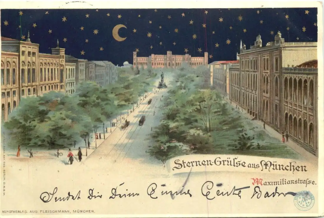 Sternen-Grüsse aus München - Litho -726056