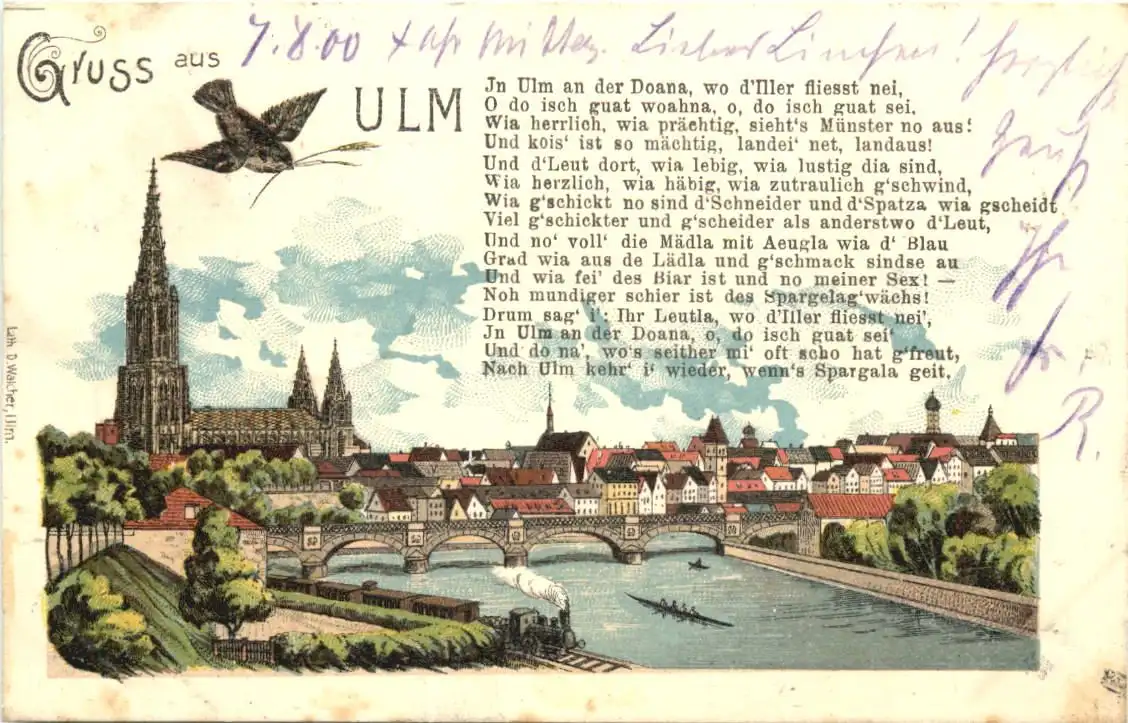 Gruss aus Ulm - Litho -726116