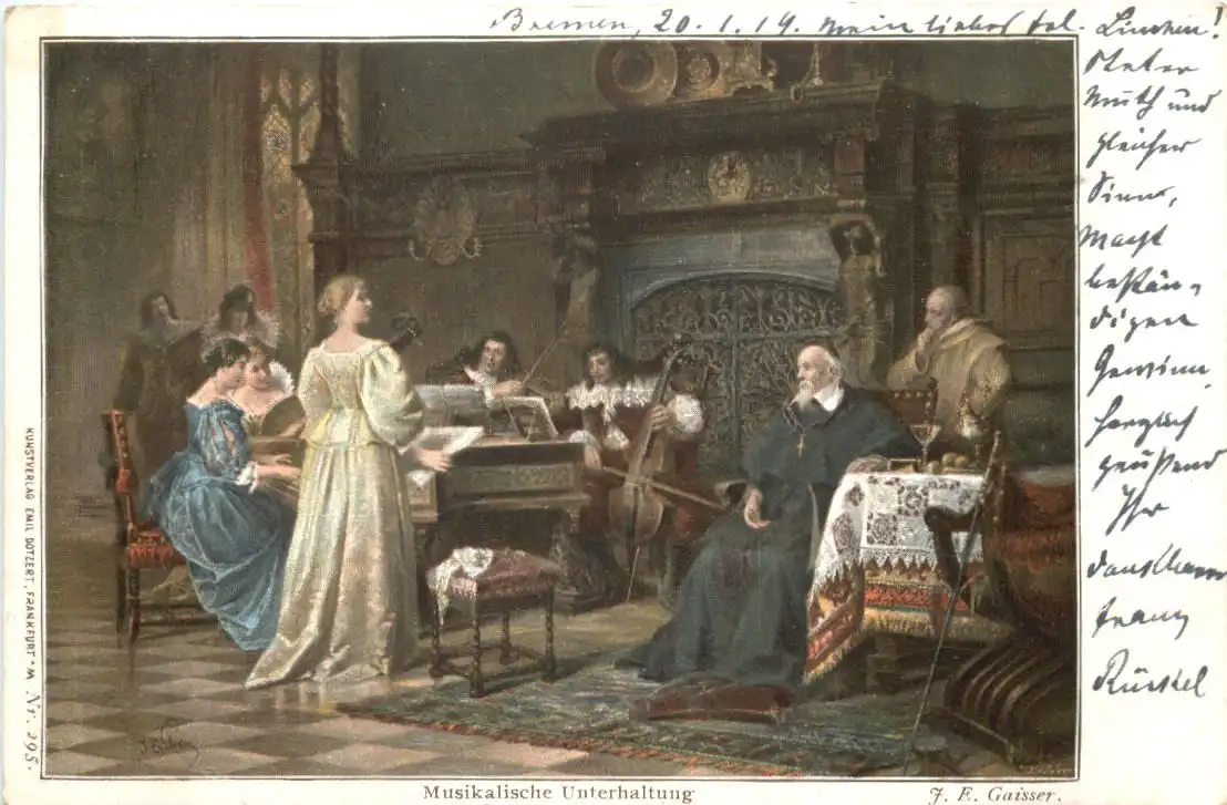 Künstler Ak J. F. Gaisser - Musikalische Unterhaltung -726136