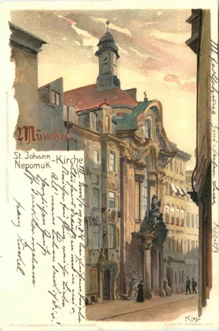 München - St. Johann Kirche - Litho -726072