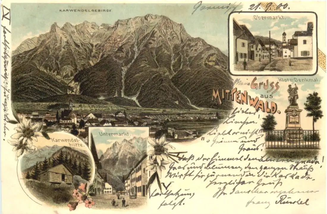 Gruss aus Mittenwald - Litho -726038