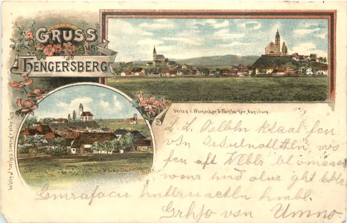 Gruss aus Hengersberg - Litho -726118