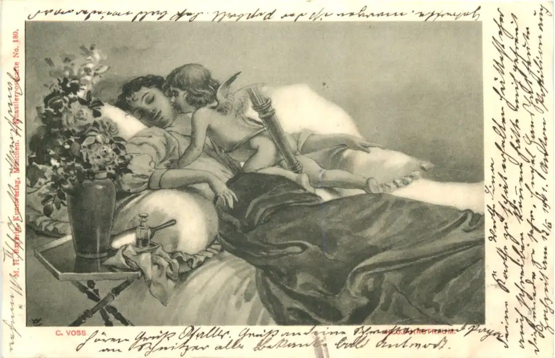 Künstler Ak C. Voss - Neujahrstraum -726256