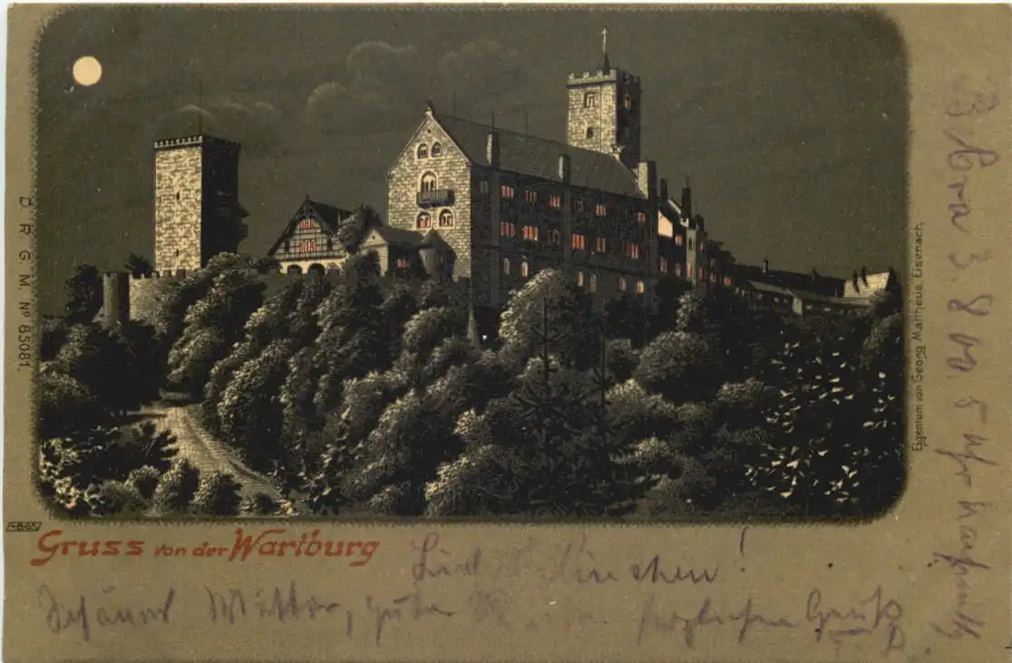 Gruss von der Wartburg - Litho -726360