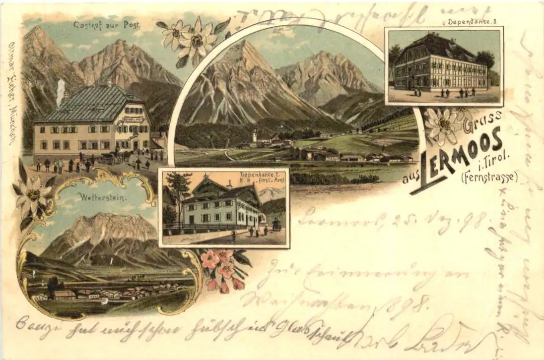 Gruss aus Lermoos im Tirol - Litho -726334