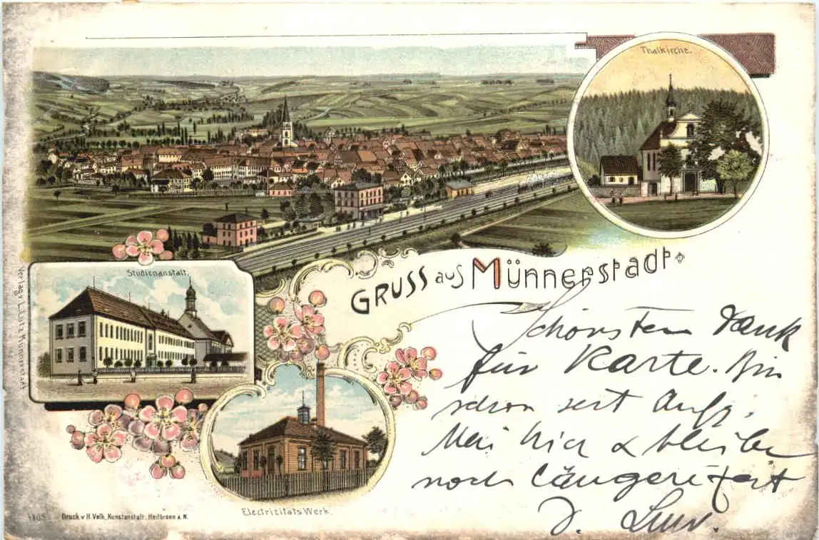 Gruss aus Münnerstadt - Litho -726390