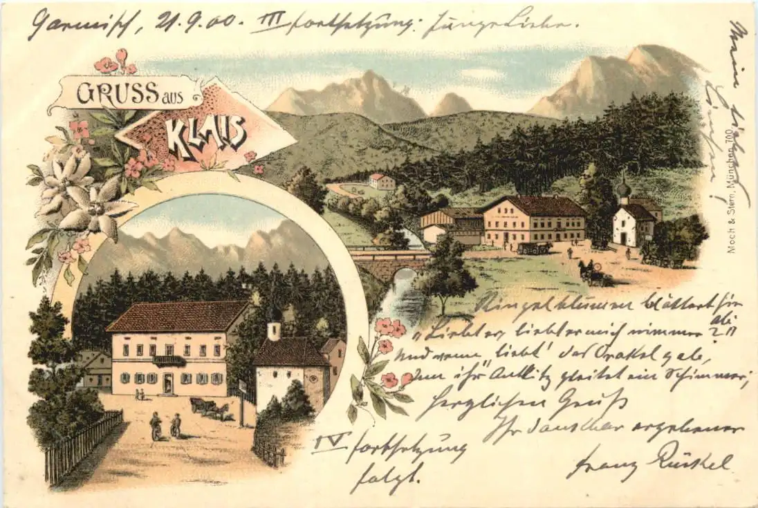 Gruss aus Klais - Litho - Verlag Moch & Stern - Krün -726388