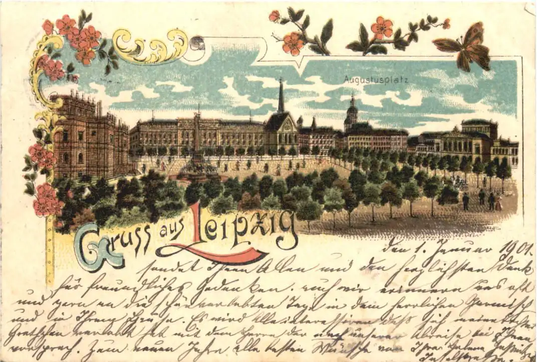 Gruss aus Leipzig - Litho -726338