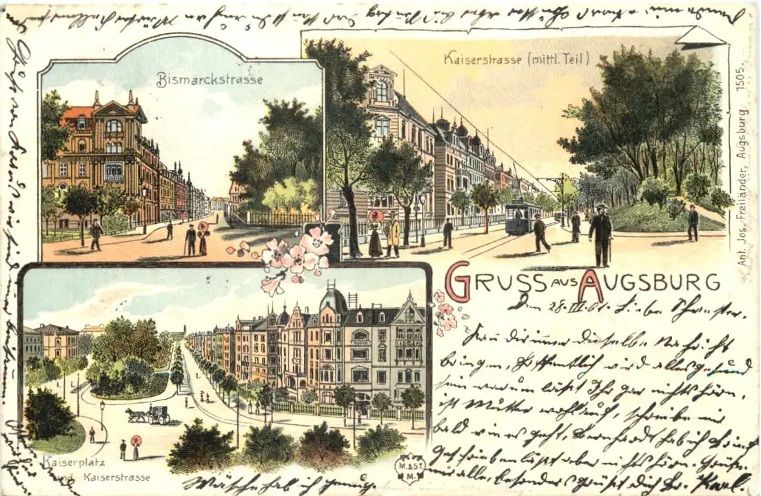 Gruss aus Augsburg - Litho -726472