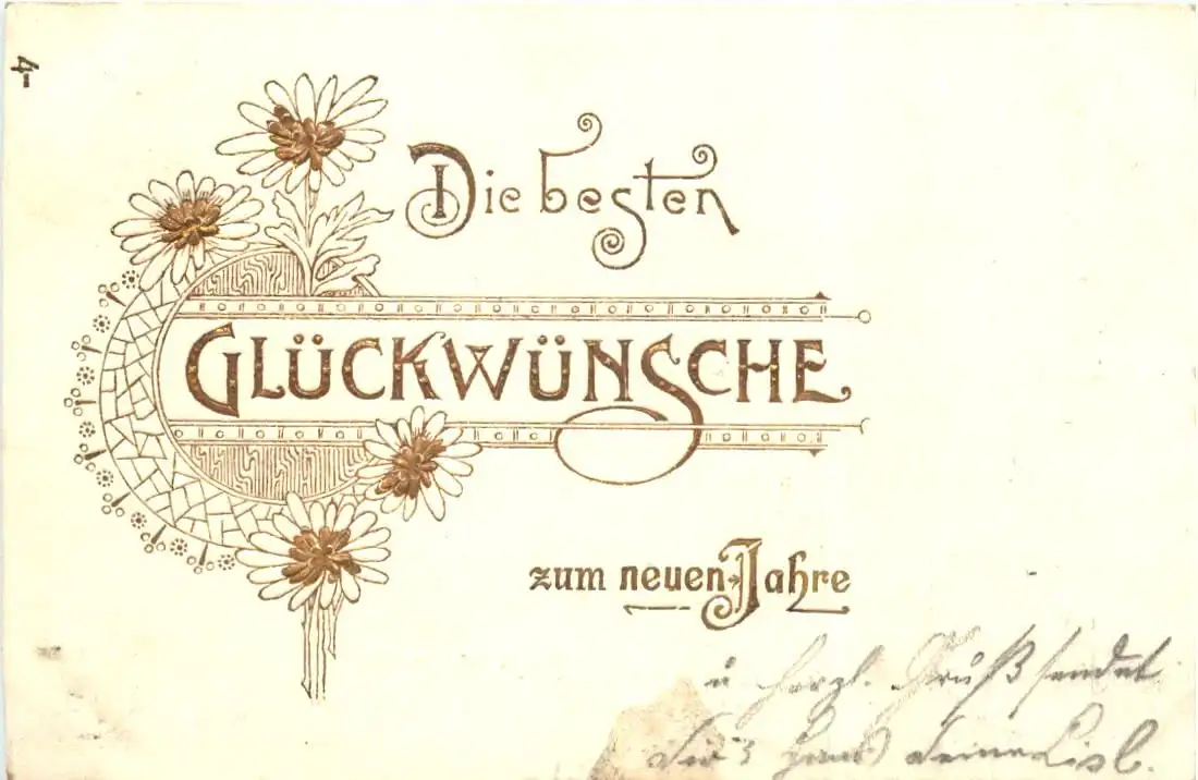 Neujahr - Prägekarte -726566