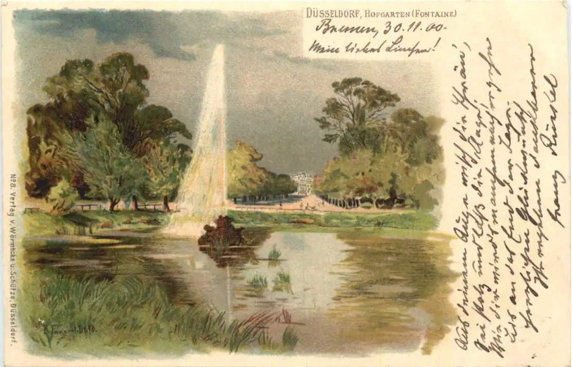 Düsseldorf - Hofgarten - Litho -726590
