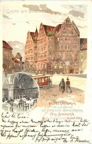 Gruss aus Nürnberg - Hotel Victoria - Litho -726668