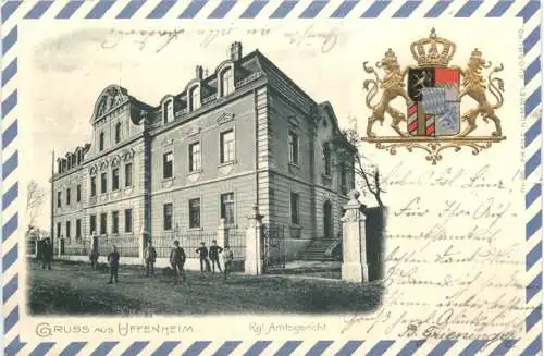 Gruss aus Uffenheim - Kgl. Amtsgericht - Litho -726652