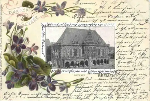 Bremen - Rathaus - Litho - Duftkarte -726674