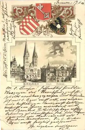 Bremen - Dom Börse - Litho -726662