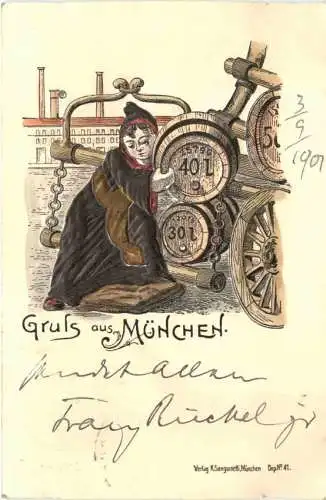 Gruss aus München - Prägekarte -726874