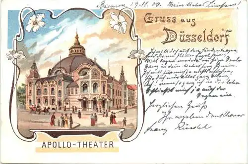 Gruss aus Düsseldorf - Apollo-Theater - Litho -726914