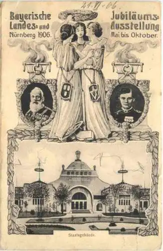 Nürnberg - Bayrische Landes und Jubiläums Ausstellung 1906 -727118