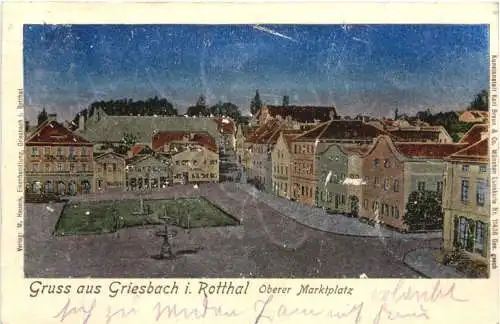 Gruss aus Griesbach im Rotthal - Oberer Marktplatz -727260