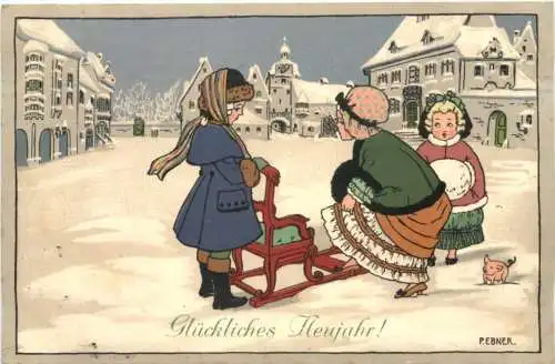 Neujahr - Künstler Ak Pauli Ebner -727232