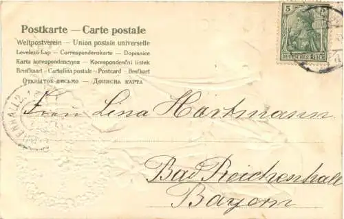 Ostern - Huhn - Prägekarte -727204