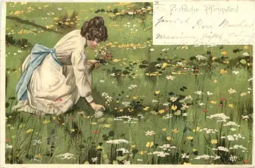 Pfingsten - Künstler AK Mailick -727228