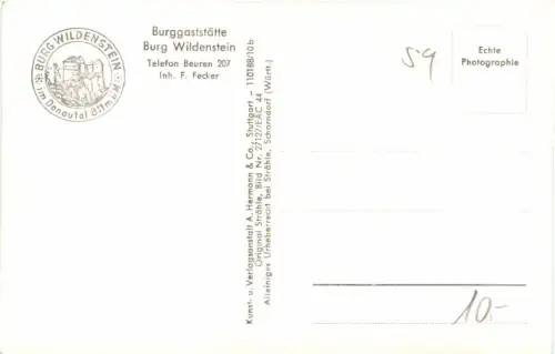 Burg Wildenstein im Donautal bei Beuron -554810