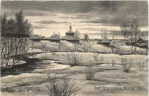 Dorf Nowojelnia 1916 - Feldpost -727694