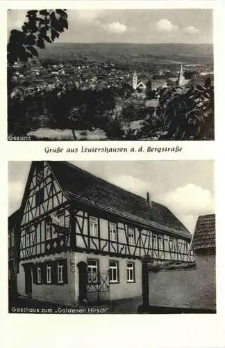 Gruss aus Leutershausen Bergstrasse - Gasthaus zum Goldenen Hirsch -728000