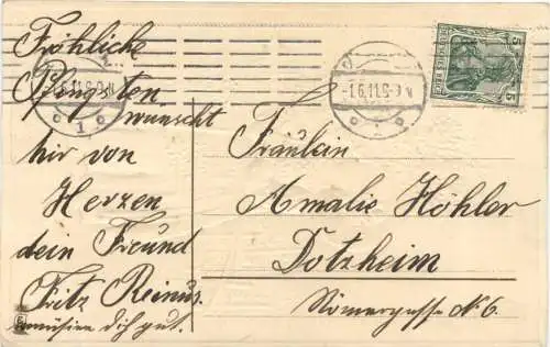 Pfingsten - Flieder - Prägekarte -728490