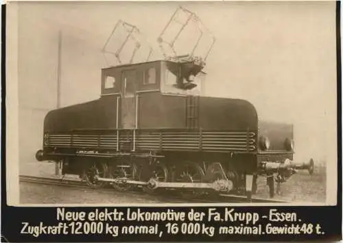 Neue elektr. Lokomotive der Fa. Krupp - Essen -728410