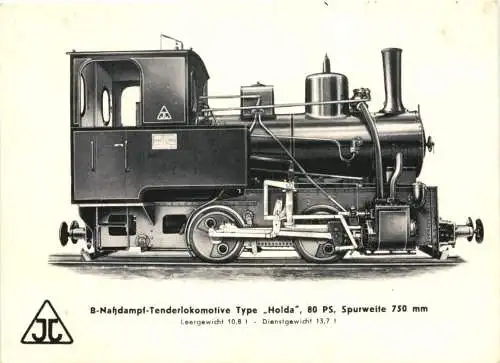 Eisenbahn - Nahdampf Tenderlokomotive Type Holda -728408