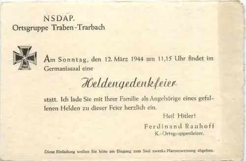 Traben-Trarbach - NSDAP Ortsgruppe -728312