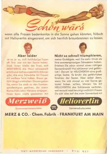 Werbung - Merzweiß Sonnencreme - Aufklappbar -728536