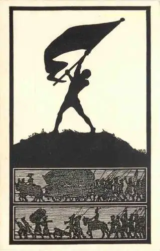 Der Fahnenschwenker - Künstler Ak Rudolf Sievers -728560