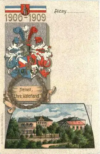 Alzey - Freiheit Ehre Vaterland - Litho -728738