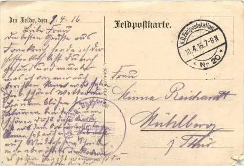 WW1 - Kriegslazarett - Feldpost -728972