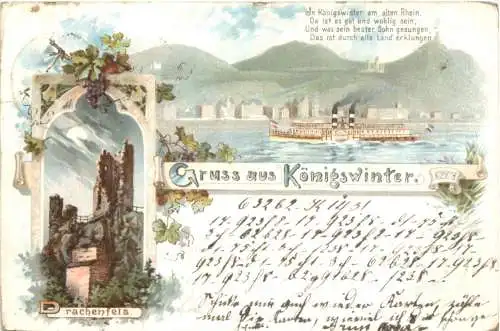 Gruss aus Königswinter - Litho -728938
