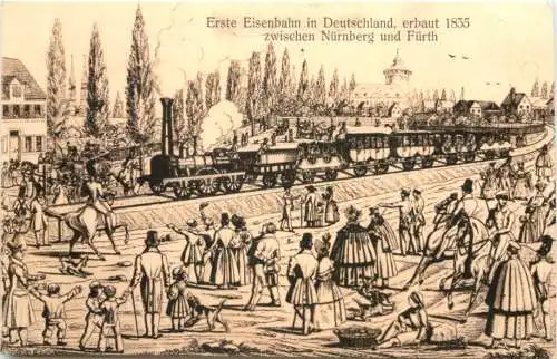 Erste Eisenbahn zwischen Nürnberg und Fürth -729140