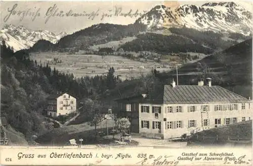 Gruss aus Obertiefenbach - GAsthof zum Schwefelbad -729354