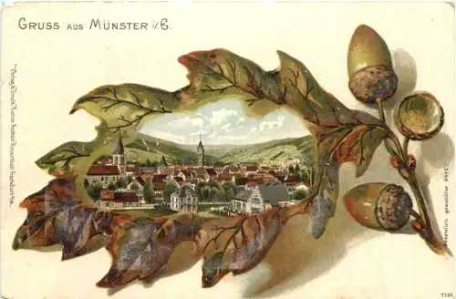 Gruss aus Münster im Elsass - Litho -729330