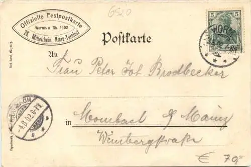 Worms - 26. Mittelrheinisches Kreis Turnfest 1902 -729540