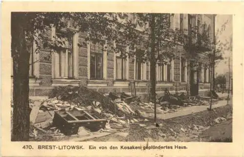 Brest-Litowsk - Von Kosaken geplündertes Haus -729532